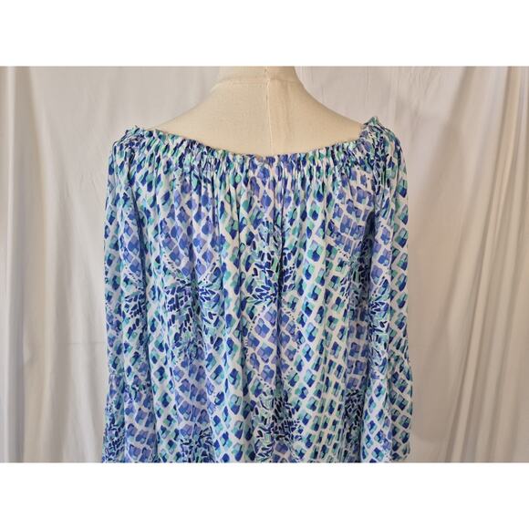 Lilly Pulitzer Pineapple Joy Nevie Off The Shoulder Shift Dress Small - Picture 9 of 10